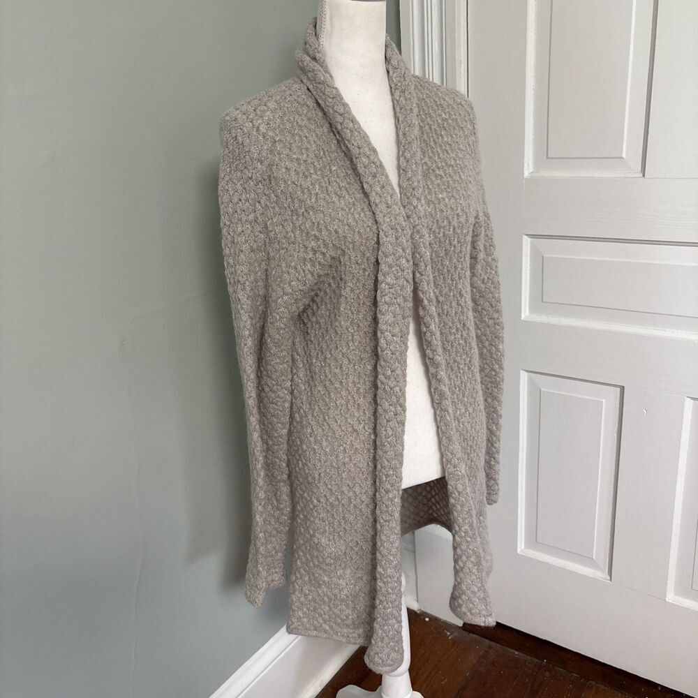 GIONFRIDDO Gray Mohair Blend Long Line Cardigan Sweater‎ Medium